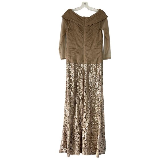 Formal Dress, Party, Mother of the Bride Dress Tadashi Size 12. Tan color. - Picture 3 of 16
